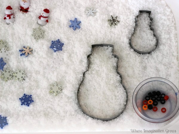 Winter Snowman Sensory Box - Where Imagination Grows